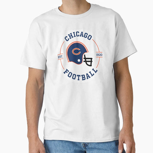Chicago Football Badge T-Shirt - Minimalist Print for Adults - T-Shirt, Sweatshirt, Hoodie