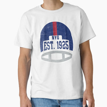 New York Throwback Football Helmet T-Shirt - Fun Novelty Design Unisex - T-Shirt, Sweatshirt, Hoodie