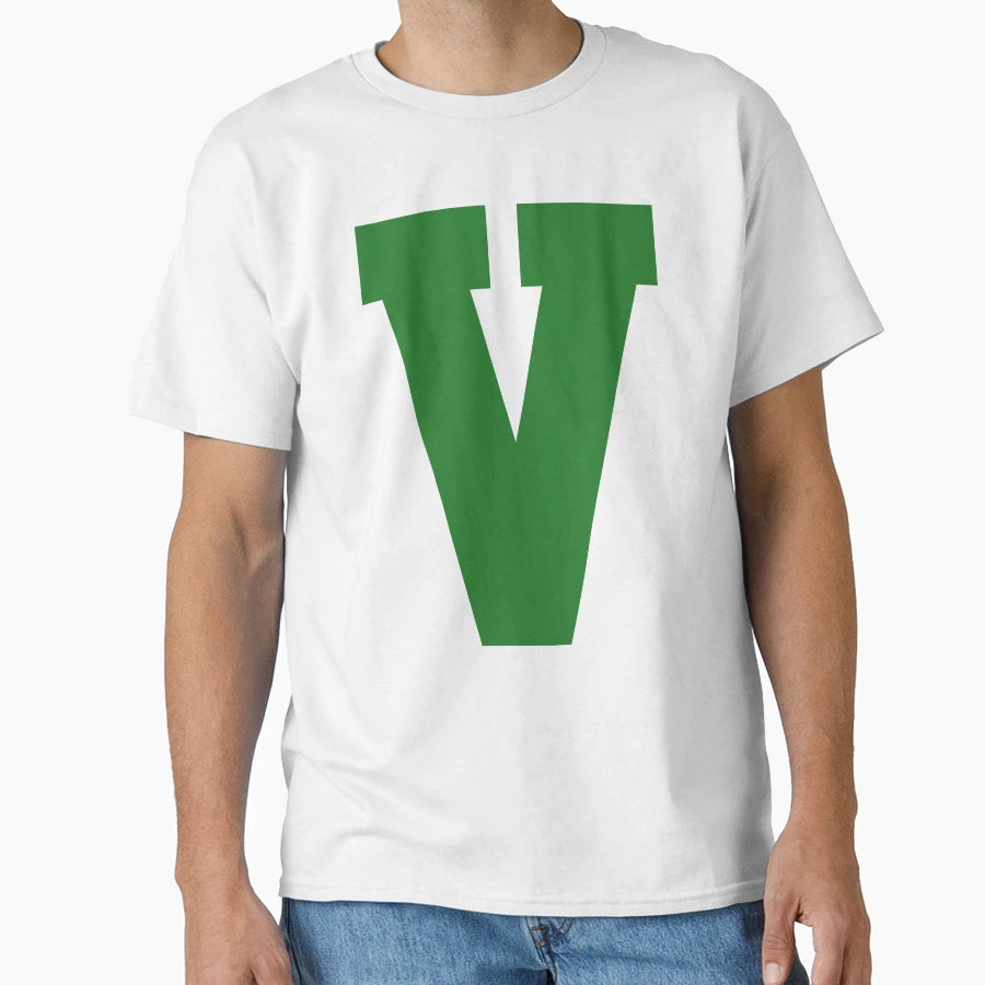 Alphabet Green V Sports Letter V T-Shirt - Unique Graphic Unisex - T-Shirt, Sweatshirt, Hoodie