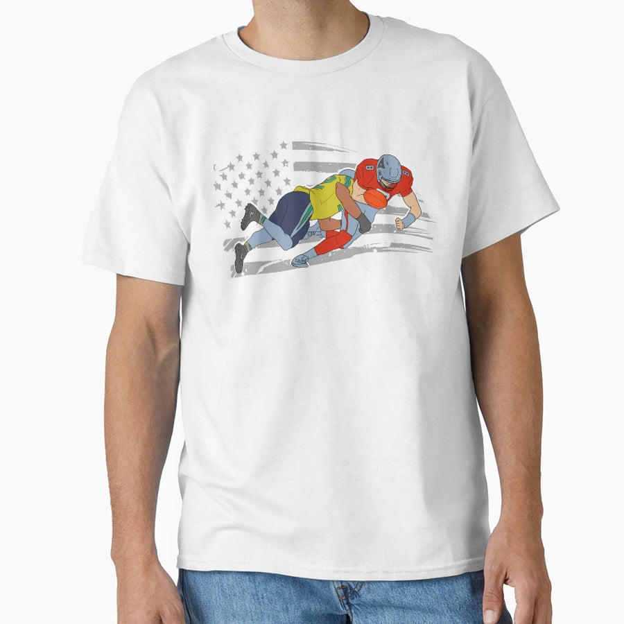 American Football Funny T-Shirt - Custom Art Print Unisex - T-Shirt, Sweatshirt, Hoodie