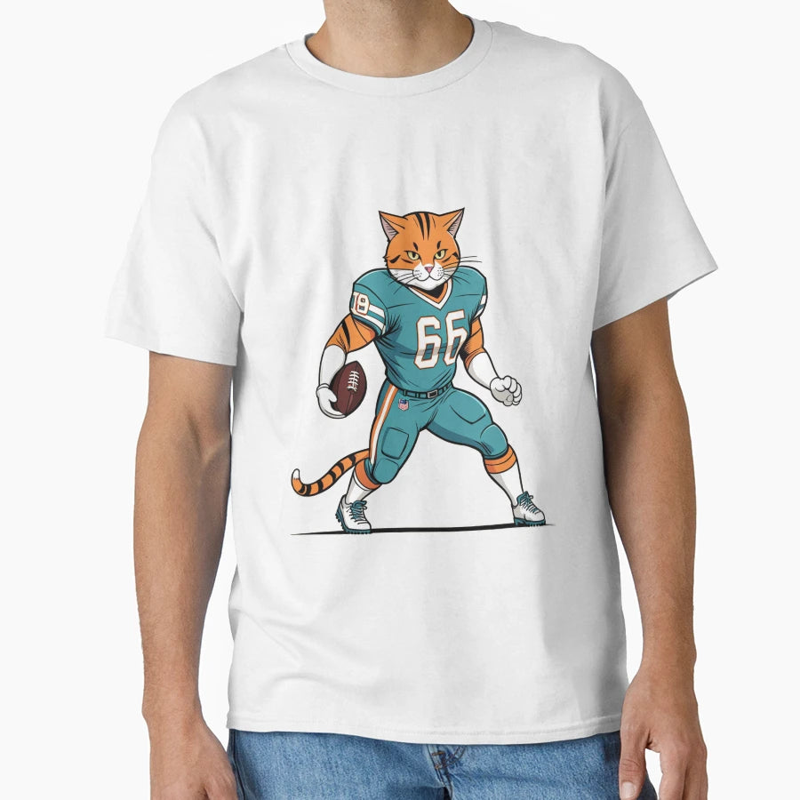 Football Cat T-Shirt - Streetwear Style Unisex - T-Shirt, Sweatshirt, Hoodie
