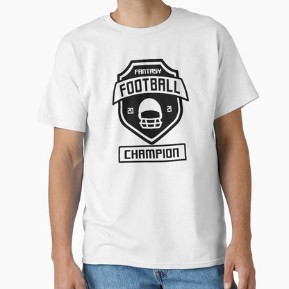 Fantasy Football Champion 2021 T-Shirt - Minimalist Print Men Women - T-Shirt, Sweatshirt, Hoodie
