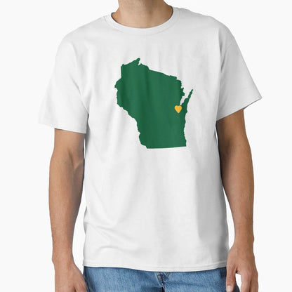 Wisconsin Green Bay Green And Gold T-Shirt - Unique Graphic Men Women - T-Shirt, Sweatshirt, Hoodie