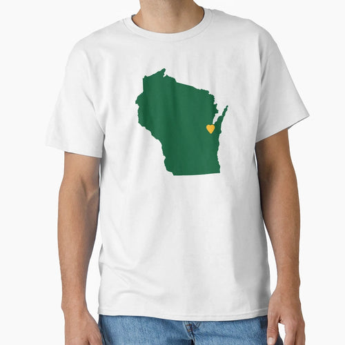 Wisconsin Green Bay Green And Gold T-Shirt - Unique Graphic Men Women - T-Shirt, Sweatshirt, Hoodie