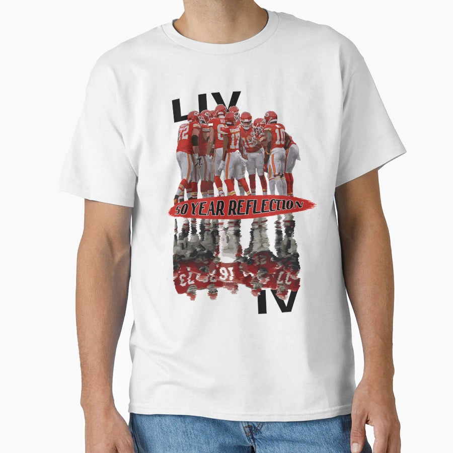 Chiefs Super Bowl Reflection T-Shirt - Minimalist Print Unisex - T-Shirt, Sweatshirt, Hoodie