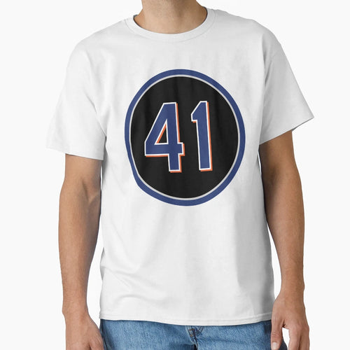Tom Seaver 41 Jersey Number T-Shirt - Trendy Graphic for Adults - T-Shirt, Sweatshirt, Hoodie
