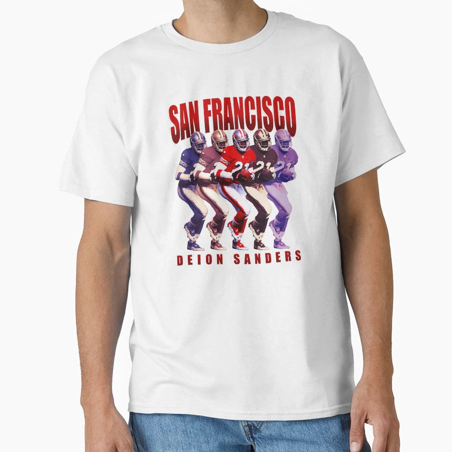 Deion Sanders Sanfrancisco 49Ers Sport T-Shirt - Unique Graphic Unisex - T-Shirt, Sweatshirt, Hoodie