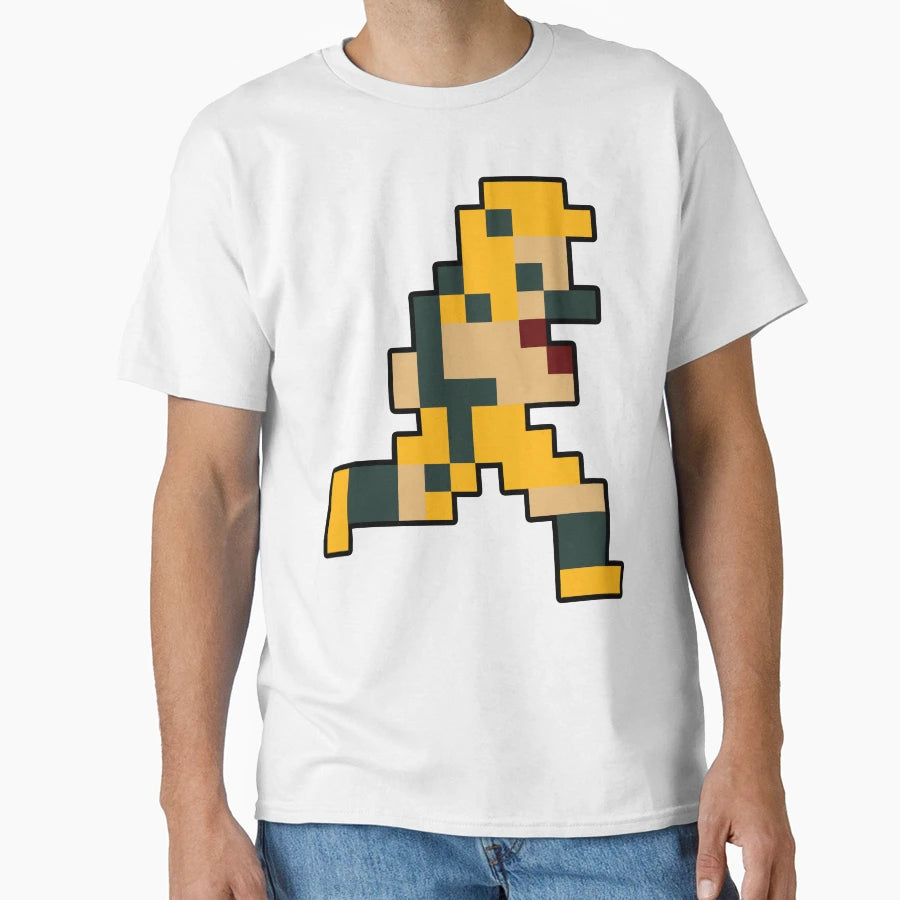 8 Bit Green Bay Pixel Football Player T-Shirt - Streetwear Style Men Women - T-Shirt, Sweatshirt, Hoodie