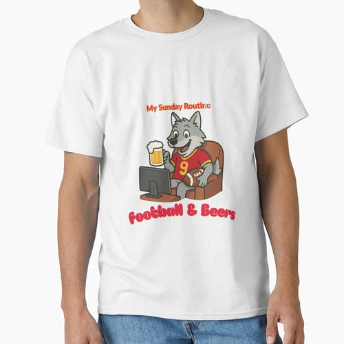 Kansas City Chiefs My Sunday Routine Kc T-Shirt - Graphic Print for Adults - T-Shirt, Sweatshirt, Hoodie