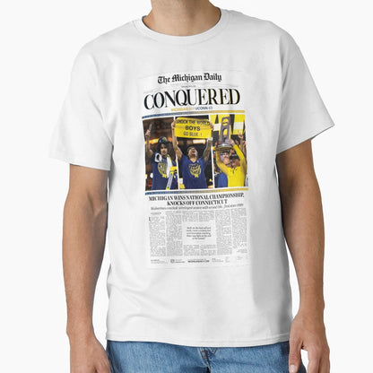 Michigan Daily Front Cover 4 8 26 Mens T-Shirt - Minimalist Print Unisex - T-Shirt, Sweatshirt, Hoodie
