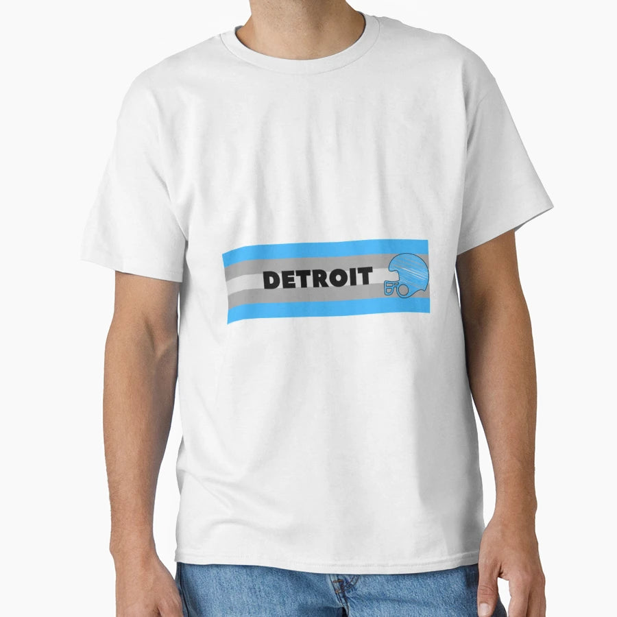 Detroit Football Gift T-Shirt - Minimalist Print Men Women - T-Shirt, Sweatshirt, Hoodie