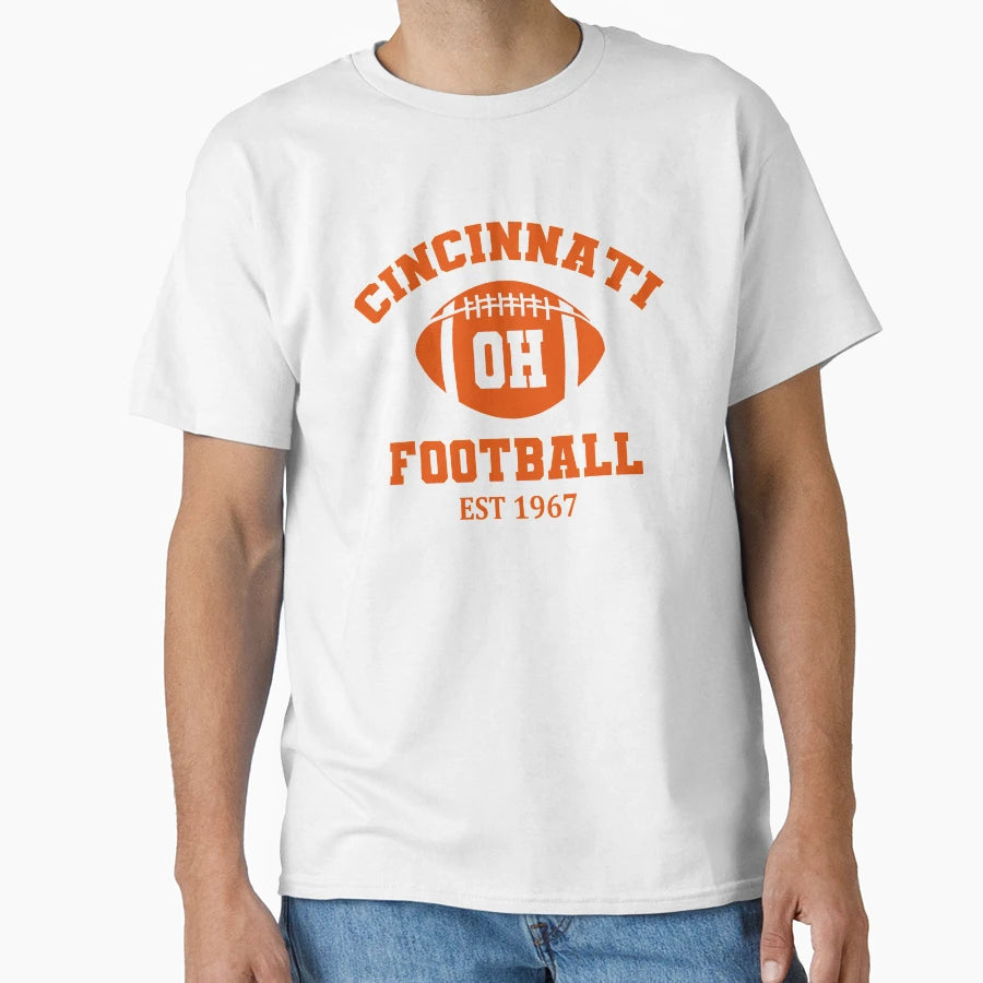 Cincinnati Football Est 1967 T-Shirt - Aesthetic Graphic Unisex - T-Shirt, Sweatshirt, Hoodie