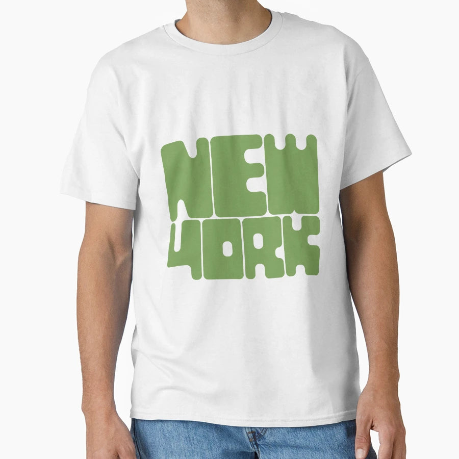 New York Foliage Green T-Shirt - Aesthetic Graphic for Adults - T-Shirt, Sweatshirt, Hoodie