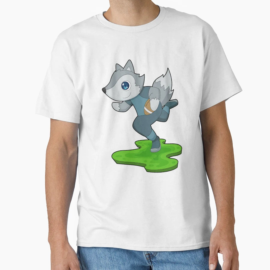 Wolf American Football Sports T-Shirt - Graphic Print for Adults - T-Shirt, Sweatshirt, Hoodie