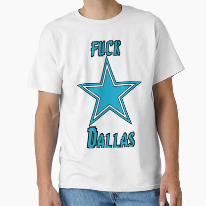 Fuck Dallas 8 Bit Blue T-Shirt - Casual Everyday Wear Unisex - T-Shirt, Sweatshirt, Hoodie