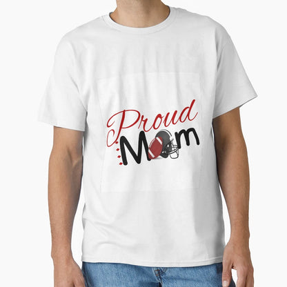 Proud Football Mom T-Shirt - Custom Art Print for Adults - T-Shirt, Sweatshirt, Hoodie