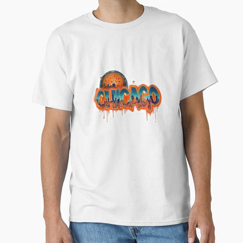 Chicago Graffiti Lights Reloaded T-Shirt - Casual Everyday Wear Men Women - T-Shirt, Sweatshirt, Hoodie