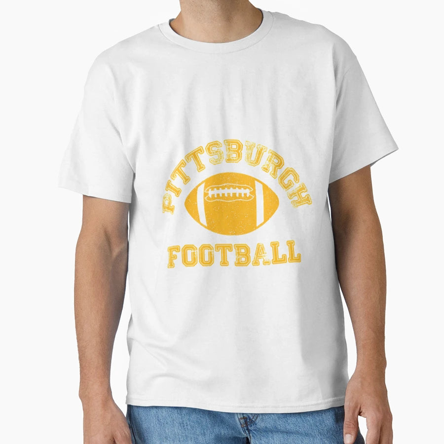Pittsburgh Distressed Pro Football T-Shirt - Novelty Apparel for Adults - T-Shirt, Sweatshirt, Hoodie