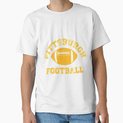 Pittsburgh Distressed Pro Football T-Shirt - Novelty Apparel for Adults - T-Shirt, Sweatshirt, Hoodie
