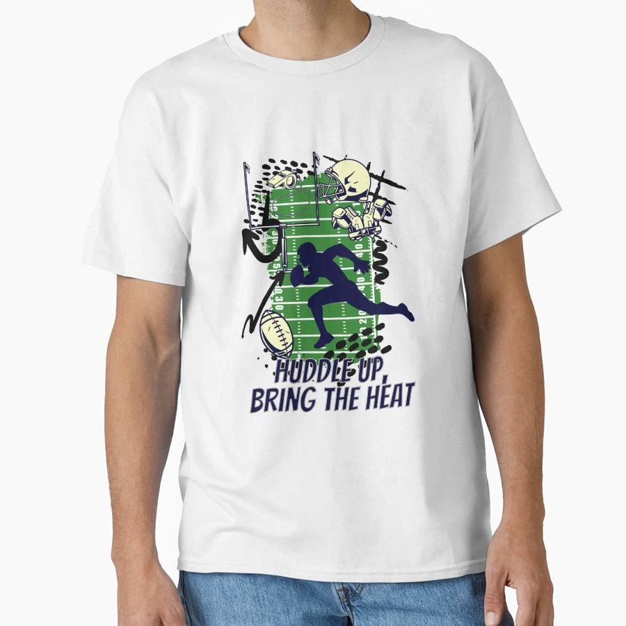 Huddle Up American Football T-Shirt - Aesthetic Graphic for Adults - T-Shirt, Sweatshirt, Hoodie