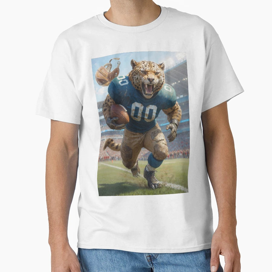 Old School Gridiron Jaguar Mascot T-Shirt - Casual Everyday Wear Unisex - T-Shirt, Sweatshirt, Hoodie