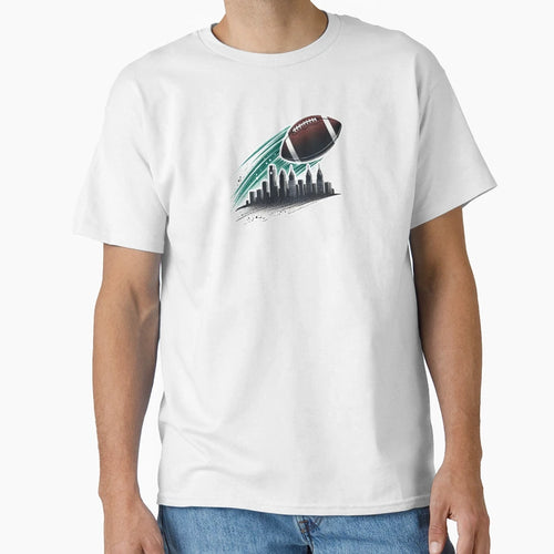Philadelphia Skyline Football T-Shirt - Novelty Apparel Men Women - T-Shirt, Sweatshirt, Hoodie