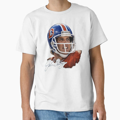John Elway Denver Broncos Quarterback T-Shirt - Trendy Graphic for Adults - T-Shirt, Sweatshirt, Hoodie