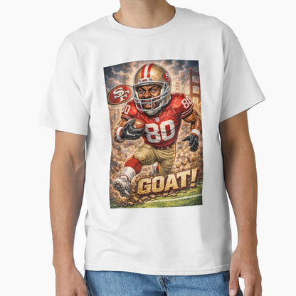 Jerry Rice Art T-Shirt - Aesthetic Graphic for Adults - T-Shirt, Sweatshirt, Hoodie