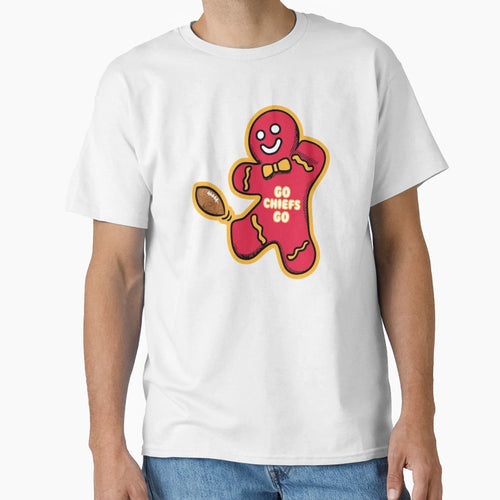 Kansas City Chiefs Gingerbread T-Shirt - Novelty Apparel for Adults - T-Shirt, Sweatshirt, Hoodie