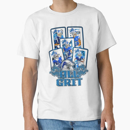 Detroit Team All Grit T-Shirt - Custom Art Print for Adults - T-Shirt, Sweatshirt, Hoodie