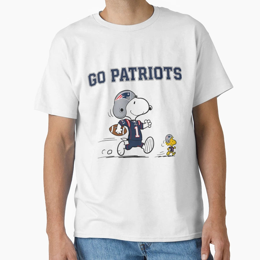 Snoopy Go Patriots T-Shirt - Graphic Print Men Women - T-Shirt, Sweatshirt, Hoodie