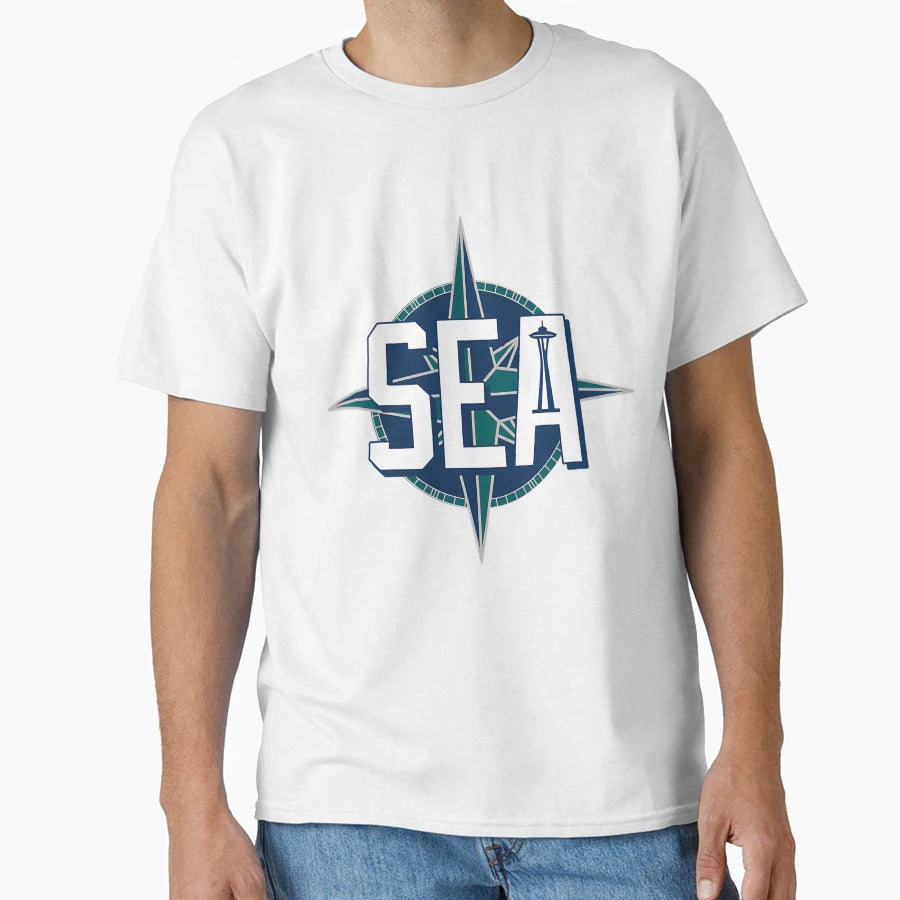 Seattle Compass T-Shirt - Graphic Print Men Women - T-Shirt, Sweatshirt, Hoodie