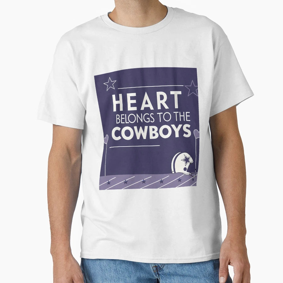 Heart Belongs To Cowboys Unmatched T-Shirt - Trendy Graphic Men Women - T-Shirt, Sweatshirt, Hoodie