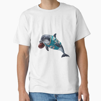 Dolphin Football Logo Art Miami Dolphins T-Shirt - Novelty Apparel Unisex - T-Shirt, Sweatshirt, Hoodie