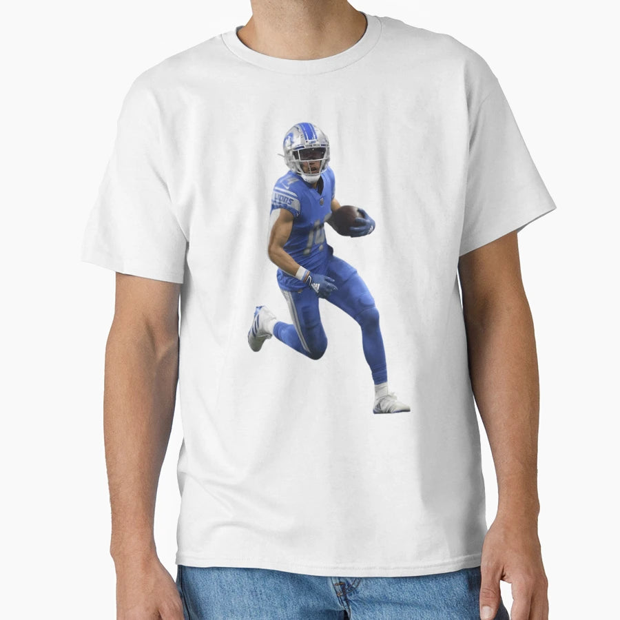 Detroit Football Amon Ra St Brown T-Shirt - Minimalist Print for Adults - T-Shirt, Sweatshirt, Hoodie