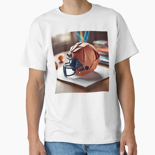 Origami Art Gridiron Guardian T-Shirt - Minimalist Print for Adults - T-Shirt, Sweatshirt, Hoodie