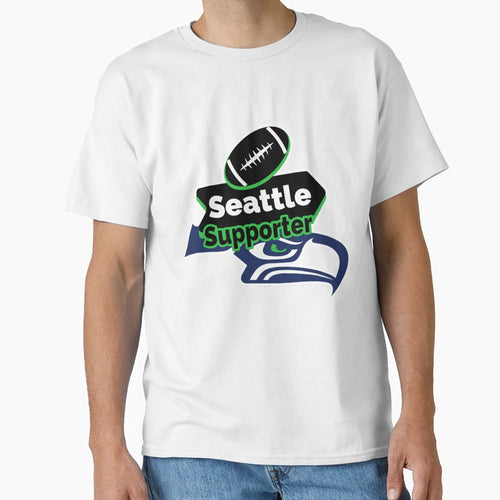 Seattle Supporters American Football T-Shirt - Unique Graphic Unisex - T-Shirt, Sweatshirt, Hoodie