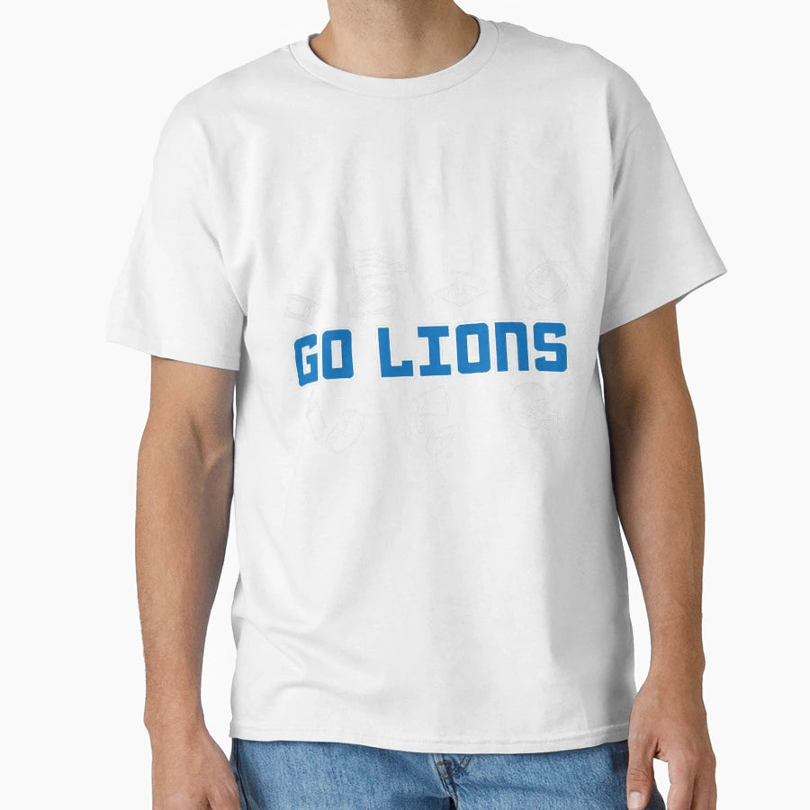 Football Detroit Lions T-Shirt - Aesthetic Graphic for Adults - T-Shirt, Sweatshirt, Hoodie