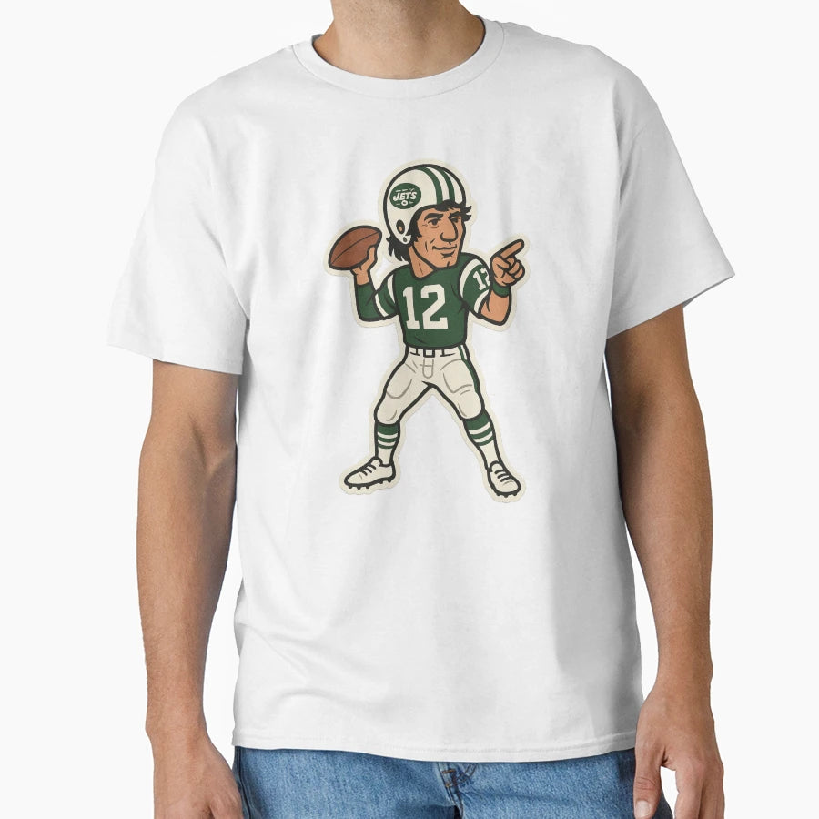 Gridiron Greats Cartoon Tribute Joe T-Shirt - Trendy Graphic Men Women - T-Shirt, Sweatshirt, Hoodie