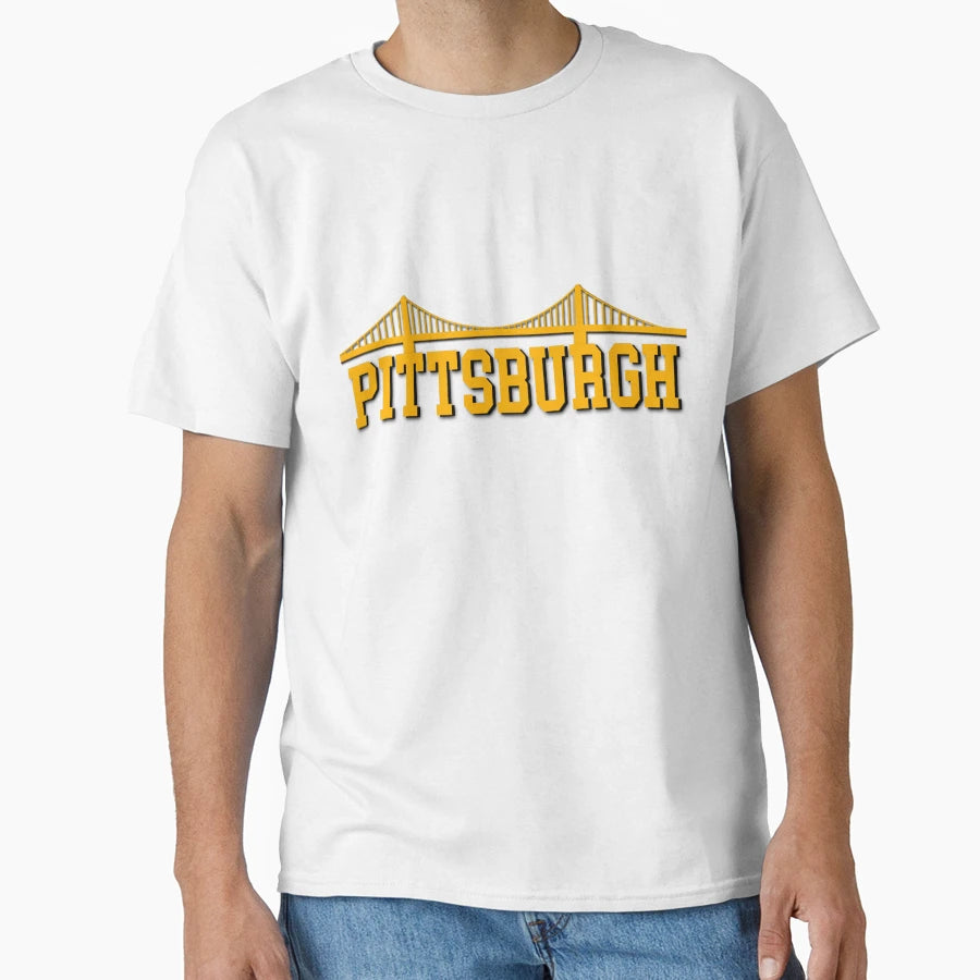 Pittsburgh Bridge Grey T-Shirt - Fun Novelty Design for Adults - T-Shirt, Sweatshirt, Hoodie