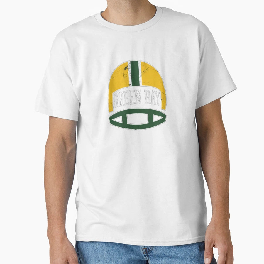 Green Bay Football Helmet Logo T-Shirt - Fun Novelty Design Unisex - T-Shirt, Sweatshirt, Hoodie