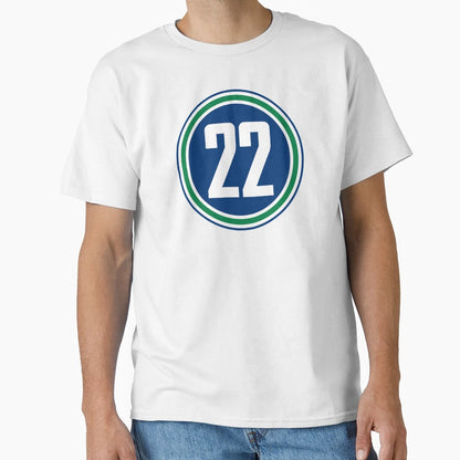 Daniel Sedin Number 22 Jersey T-Shirt - Custom Art Print for Adults - T-Shirt, Sweatshirt, Hoodie