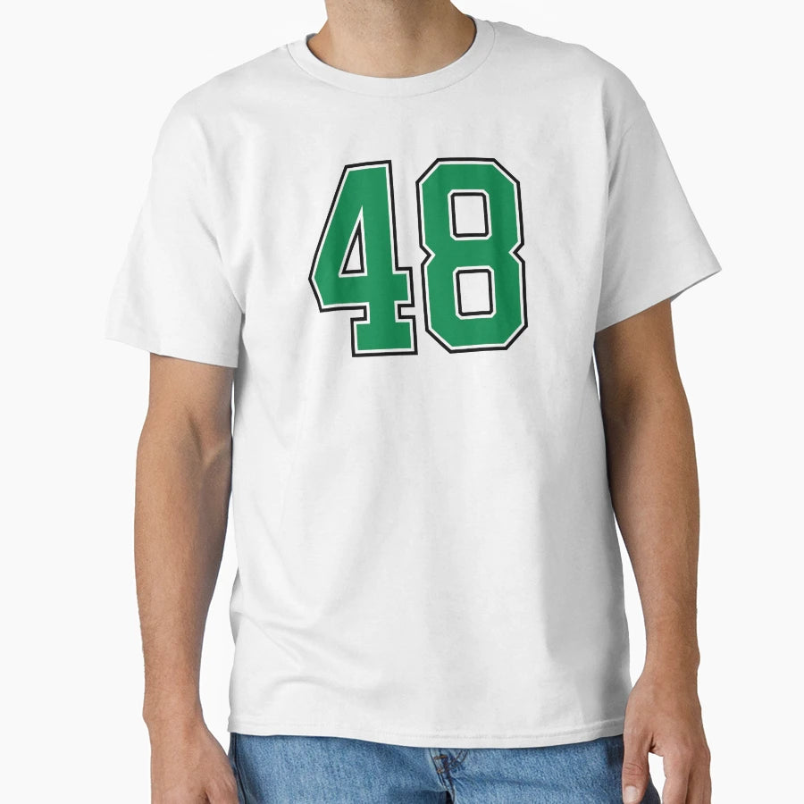 48 Number Green Lucky Sports Forty Eight T-Shirt - Aesthetic Graphic Unisex - T-Shirt, Sweatshirt, Hoodie