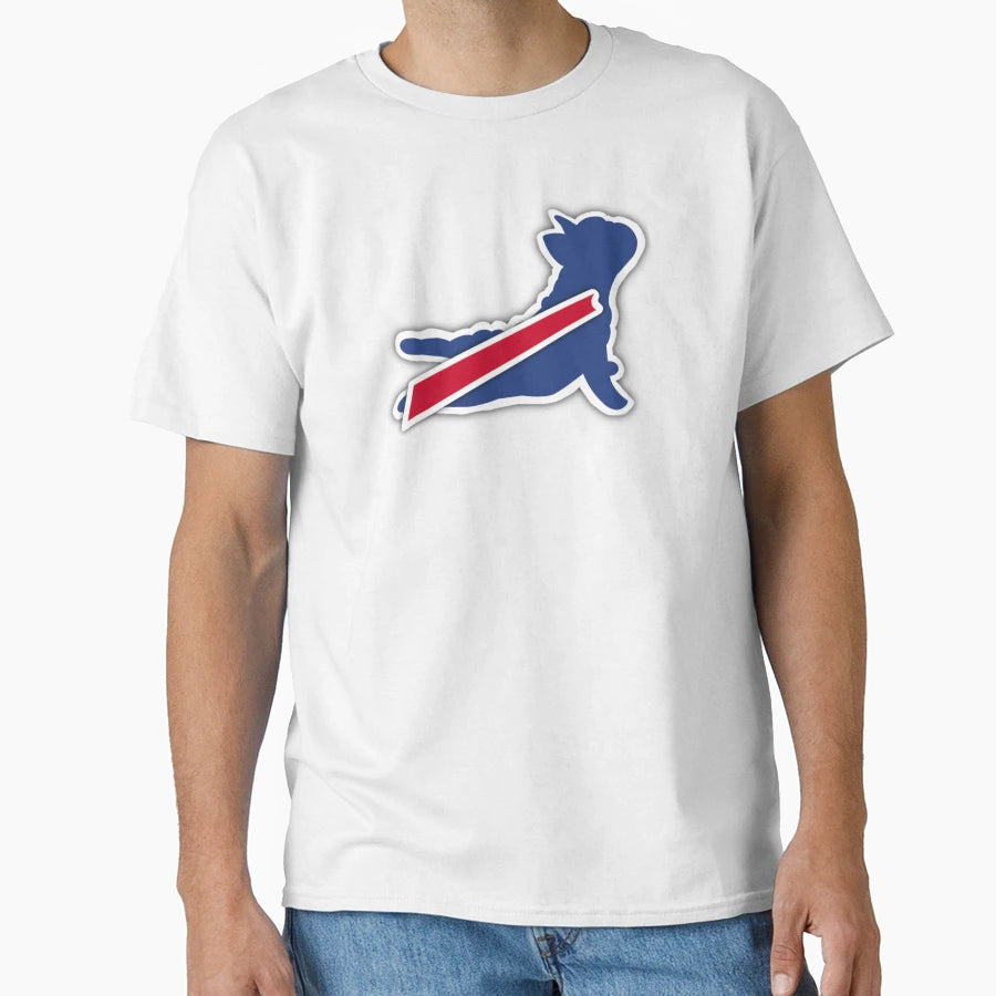 Buffalo Bills Frenchie T-Shirt - Custom Art Print for Adults - T-Shirt, Sweatshirt, Hoodie