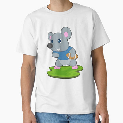 Mouse American Football Sports T-Shirt - Streetwear Style for Adults - T-Shirt, Sweatshirt, Hoodie