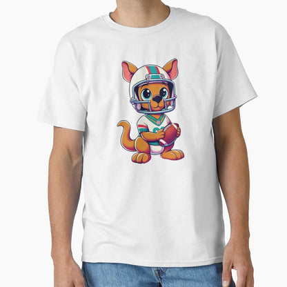 Kangaroo Kickoff Halloween Football T-Shirt - Minimalist Print for Adults - T-Shirt, Sweatshirt, Hoodie