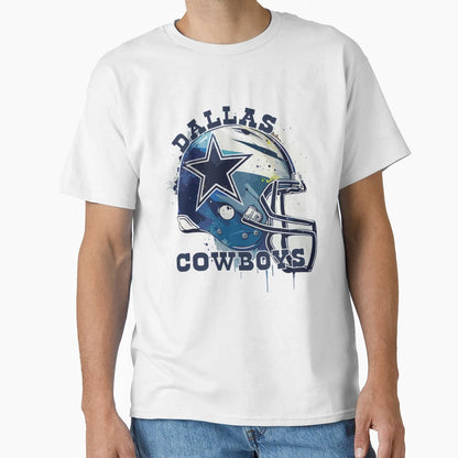Dallas Cowboys Helmet T-Shirt - Minimalist Print for Adults - T-Shirt, Sweatshirt, Hoodie