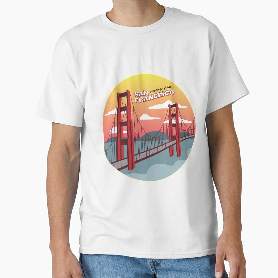 Greetings From San Francisco T-Shirt - Minimalist Print Unisex - T-Shirt, Sweatshirt, Hoodie