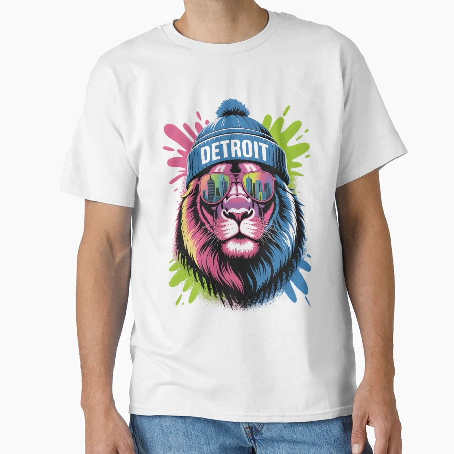 Detroit Lion T-Shirt - Streetwear Style Unisex - T-Shirt, Sweatshirt, Hoodie