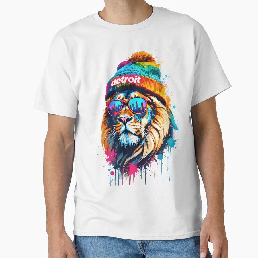 Detroit Lion T-Shirt - Unique Graphic for Adults - T-Shirt, Sweatshirt, Hoodie